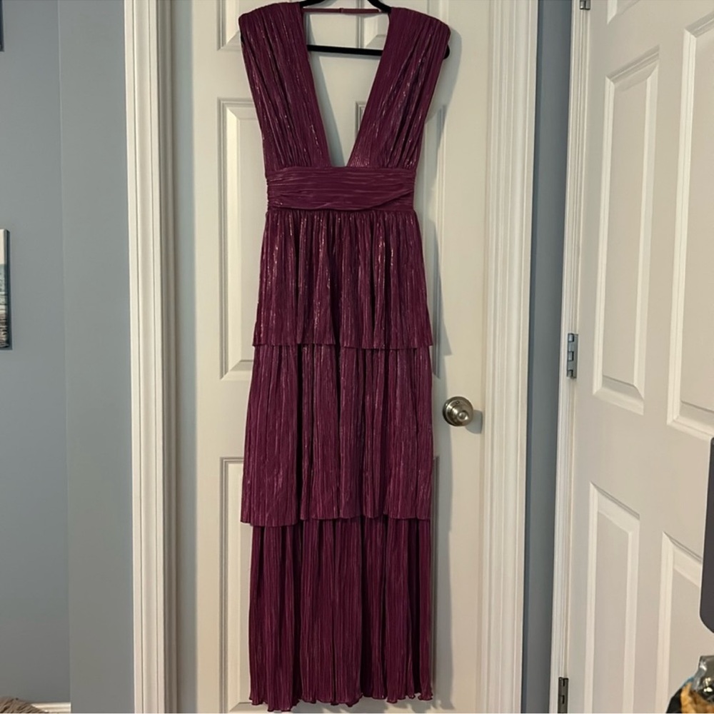 Gorgeous purple sparkly tiered dress